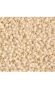 Miyuki delica beads 10/0 - Matted Opaque dark cream ab DBM-883